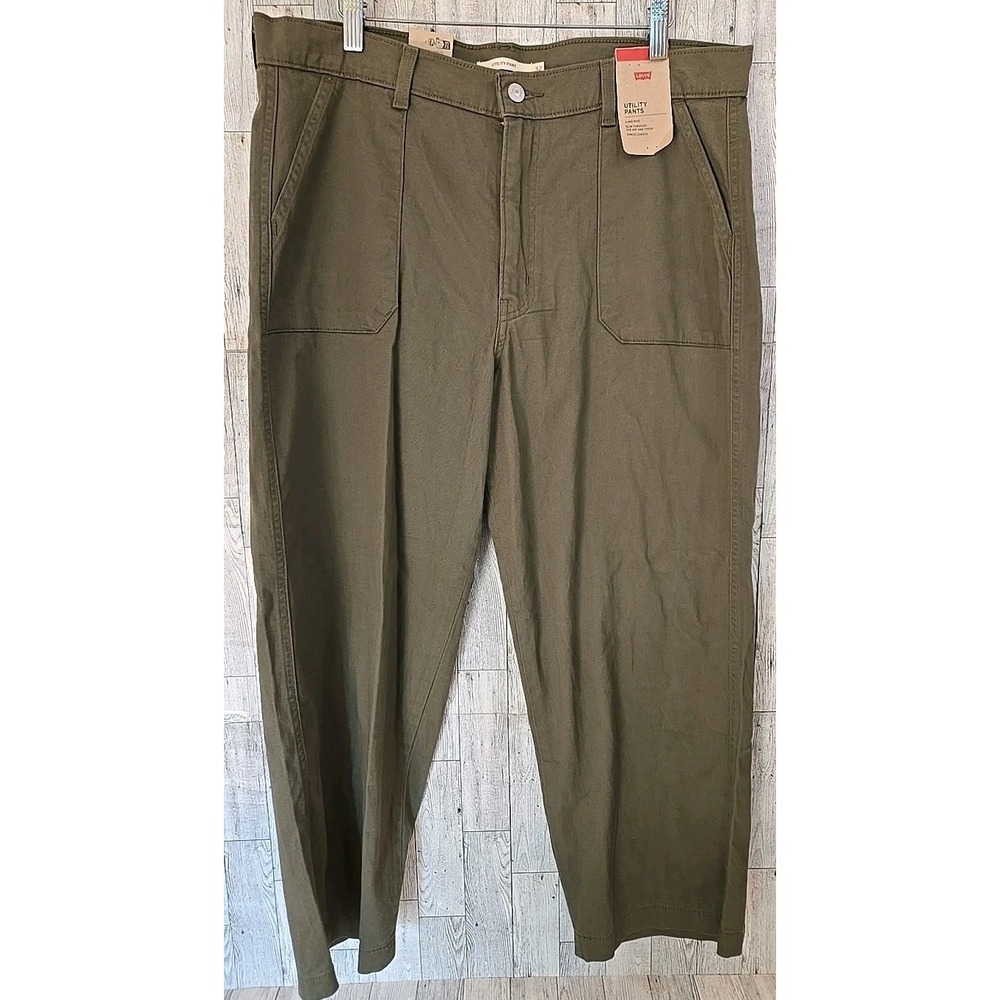 Levi's Utility Pants 32x27 Mid Rise Slim Through Hip & Thigh Ankle Length Women